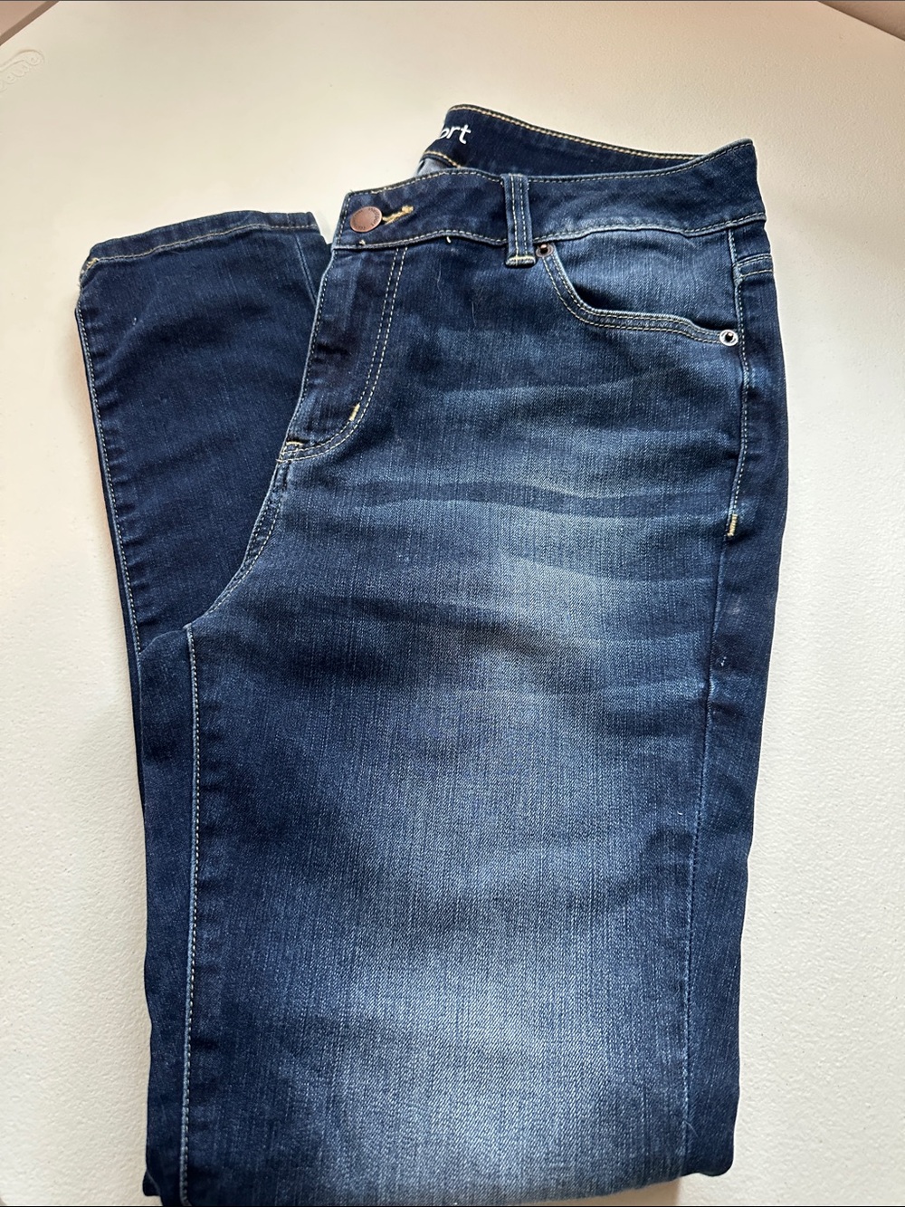 Westport Ladies Dark Blue Stretch Jeans - Classic Casual Fit - 10